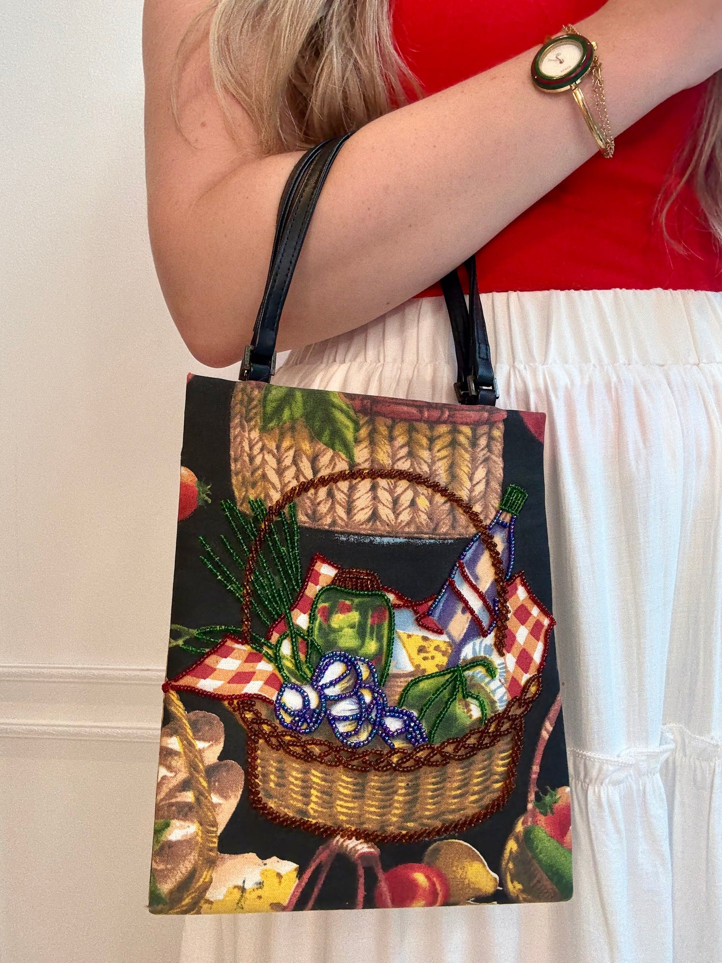 90s Garlic Embellished Beaded Bag