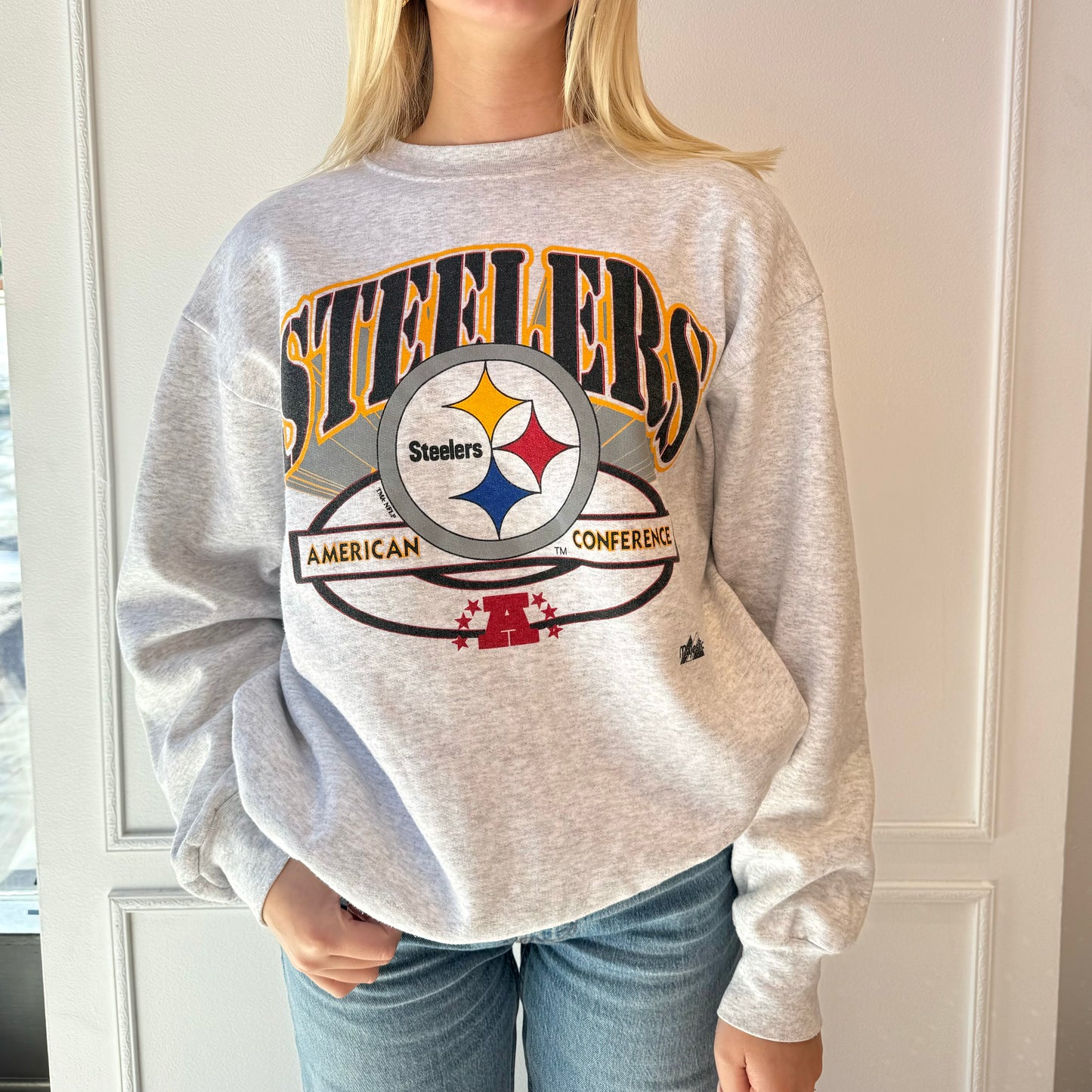 Steelers Majestic Brand Crewneck 1980s