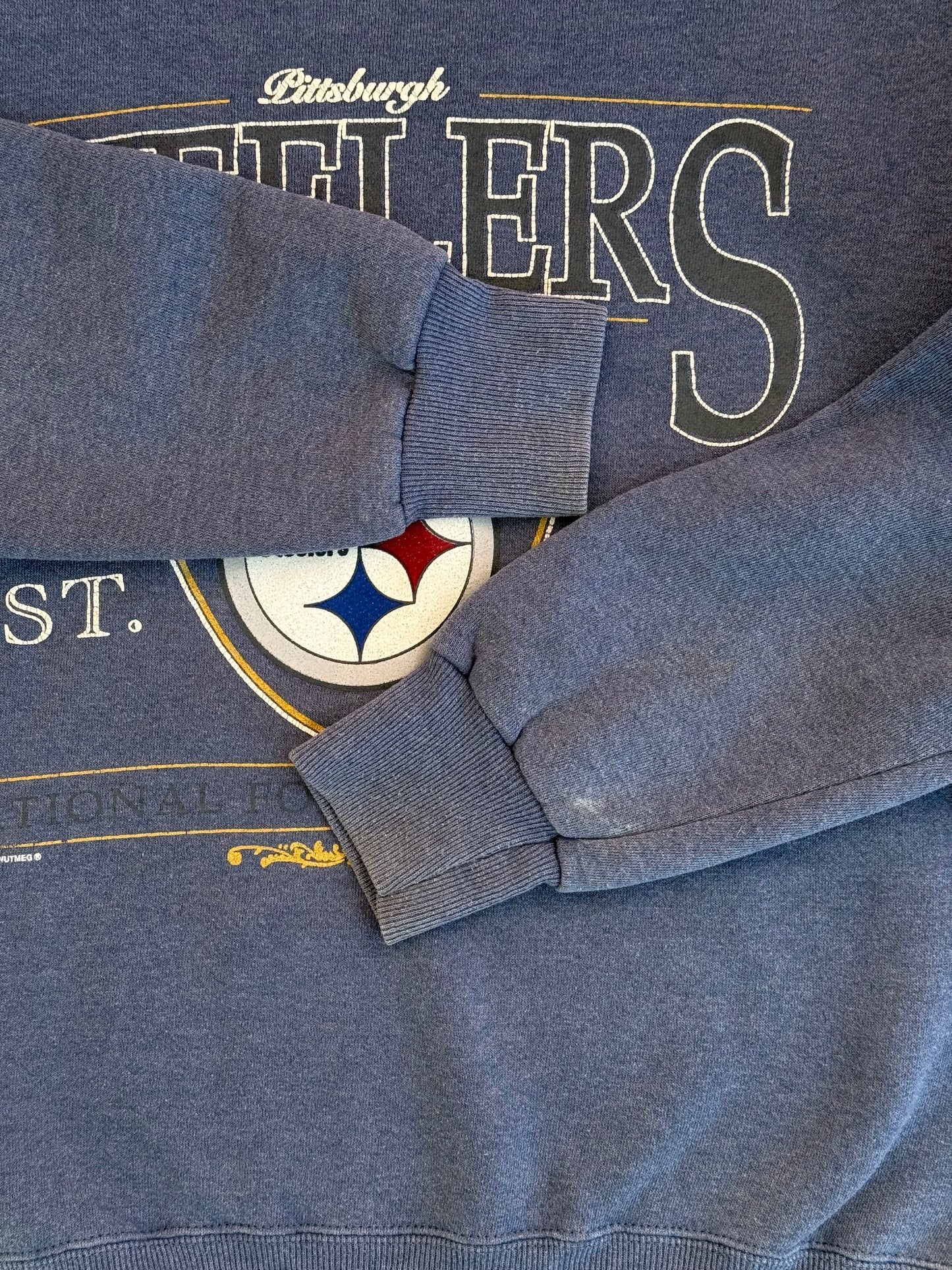 Periwinkle Blue Lee Sports Steelers Crewneck 90s