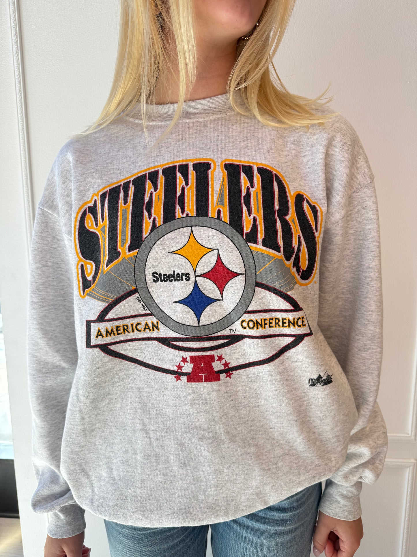 Steelers Majestic Brand Crewneck 1980s