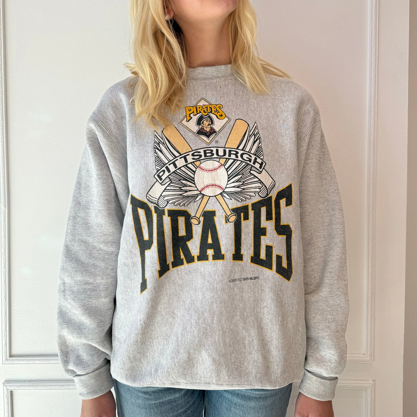 Pittsburgh Pirates Crewneck 1980s Logo 7 Brand