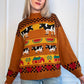 90s Cow Heart Country Farm Sweater