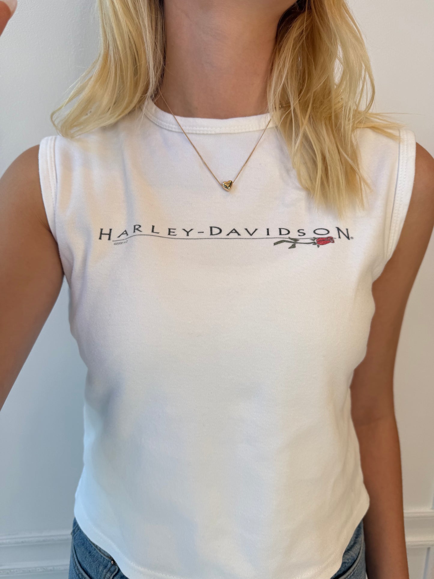 Harley Davidson Rose Tank Top y2k