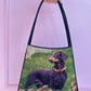 y2k dachshund purse & wallet set with rhinestone embellishment