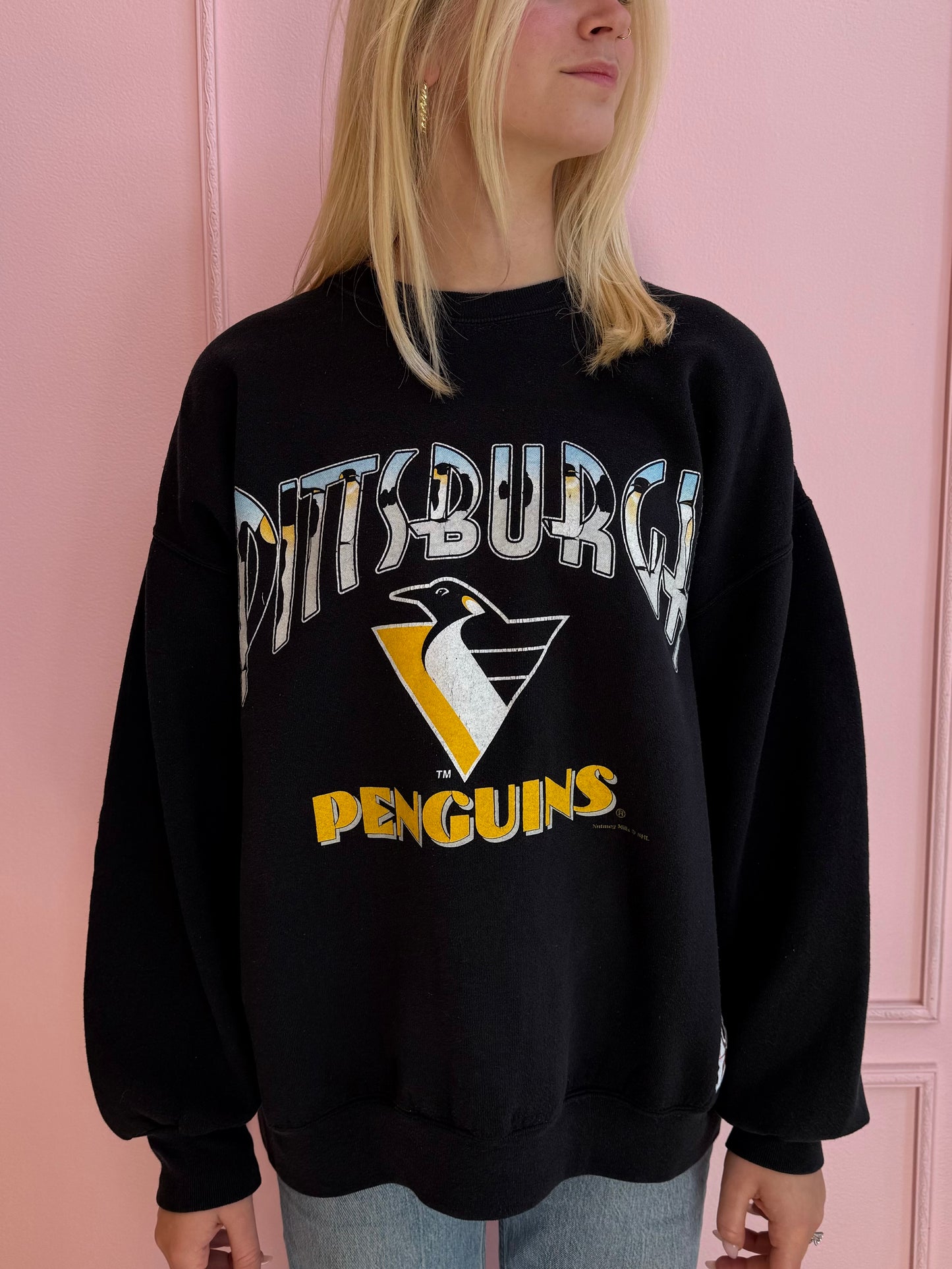 Penguins Crewneck Sweatshirt 90s Nutmeg Brand