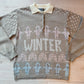 80s Winter Theme Apres Ski Sweater Tan Pastels