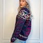 90s Handknit Yin Yang Sweater Nepal Space Dye Knit