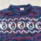 90s Handknit Yin Yang Sweater Nepal Space Dye Knit