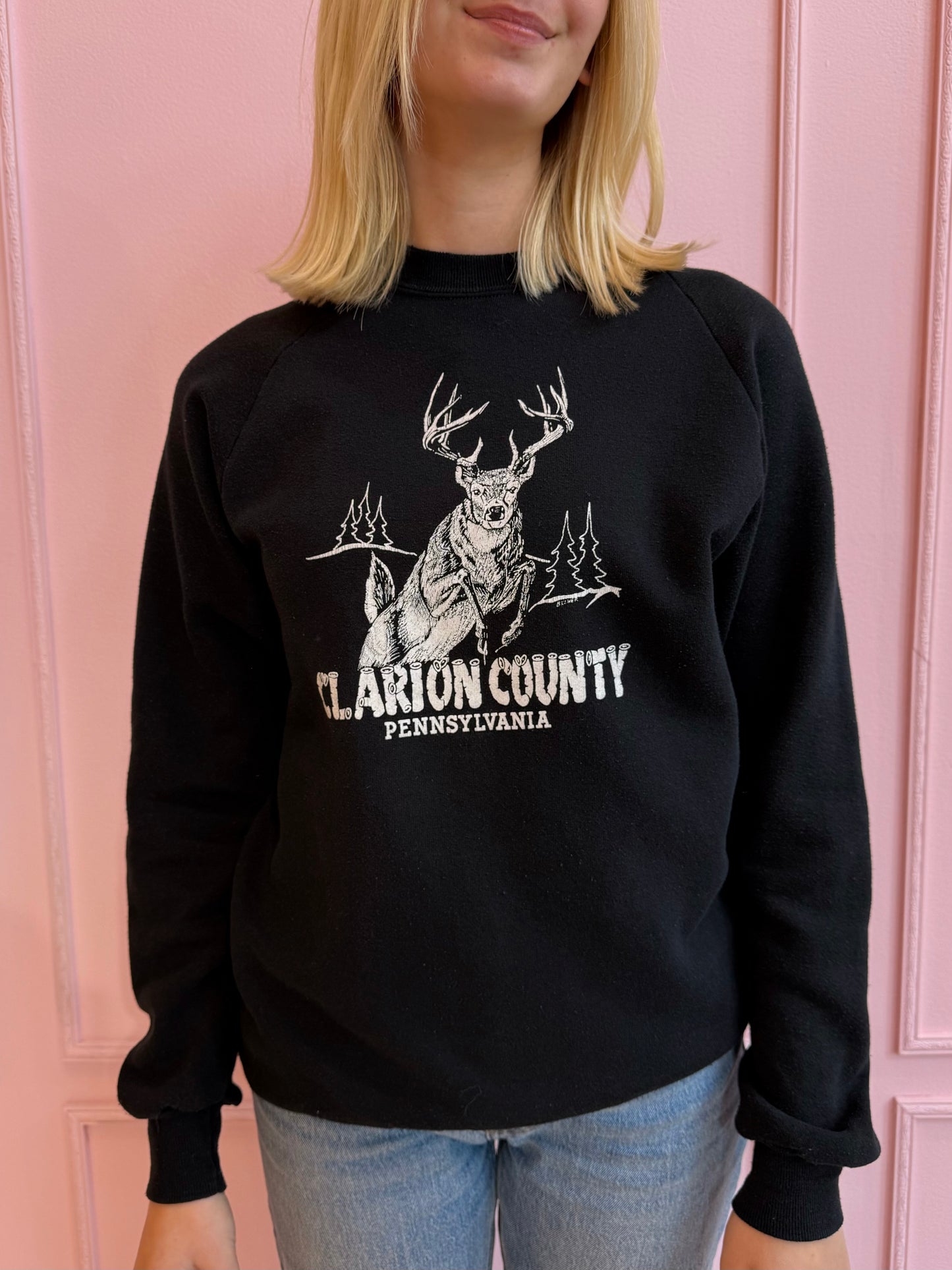 Clarion County Deer Crewneck 70s/80s