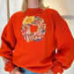 Autumn Puffy Paint Applique Crewneck 90s