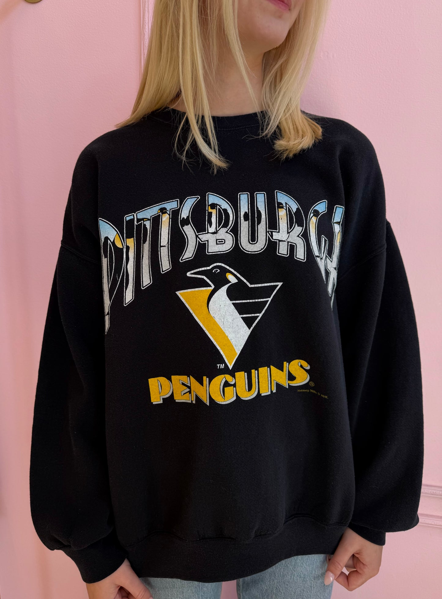 Penguins Crewneck Sweatshirt 90s Nutmeg Brand