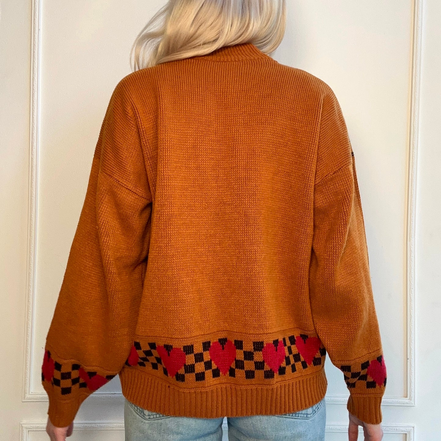 90s Cow Heart Country Farm Sweater
