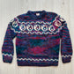 90s Handknit Yin Yang Sweater Nepal Space Dye Knit
