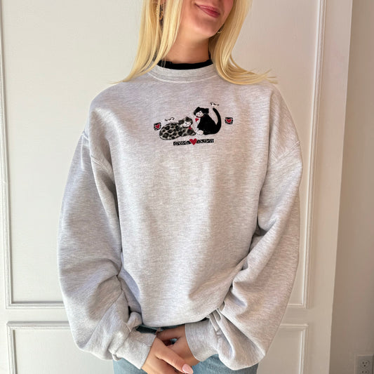 Fuzzy Cats Crewneck 90s