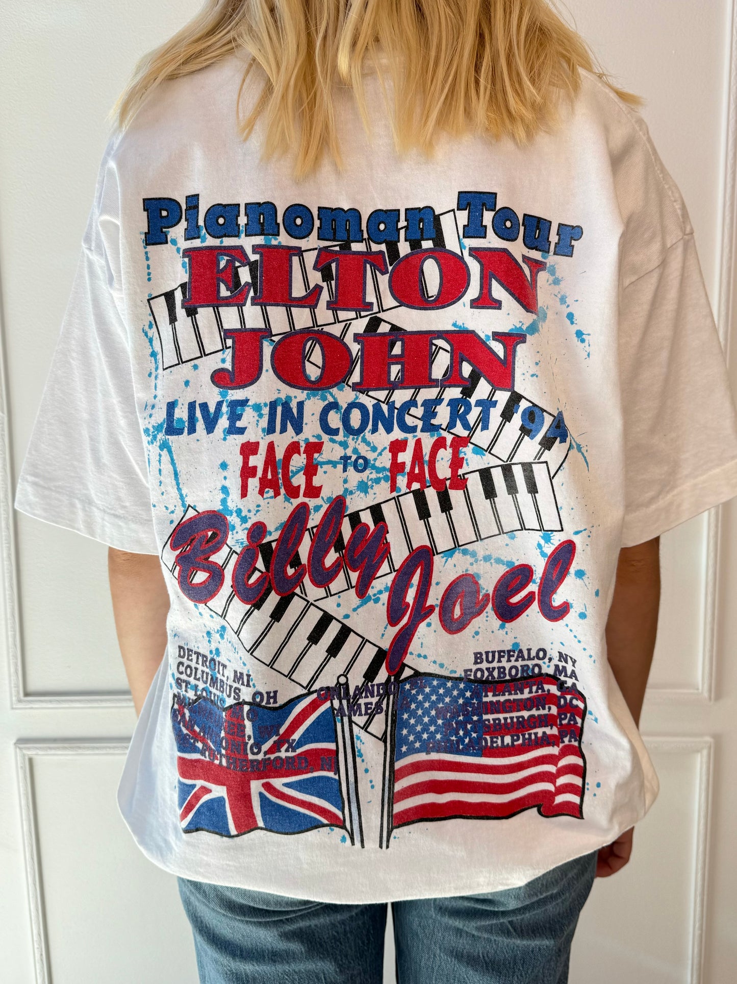 Billy Joel & Elton John Face To Face '94 Tour T-Shirt All Over Print