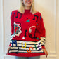 Music Themed Sweater 3D Accents 80s