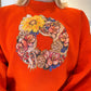 Autumn Puffy Paint Applique Crewneck 90s