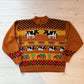 90s Cow Heart Country Farm Sweater
