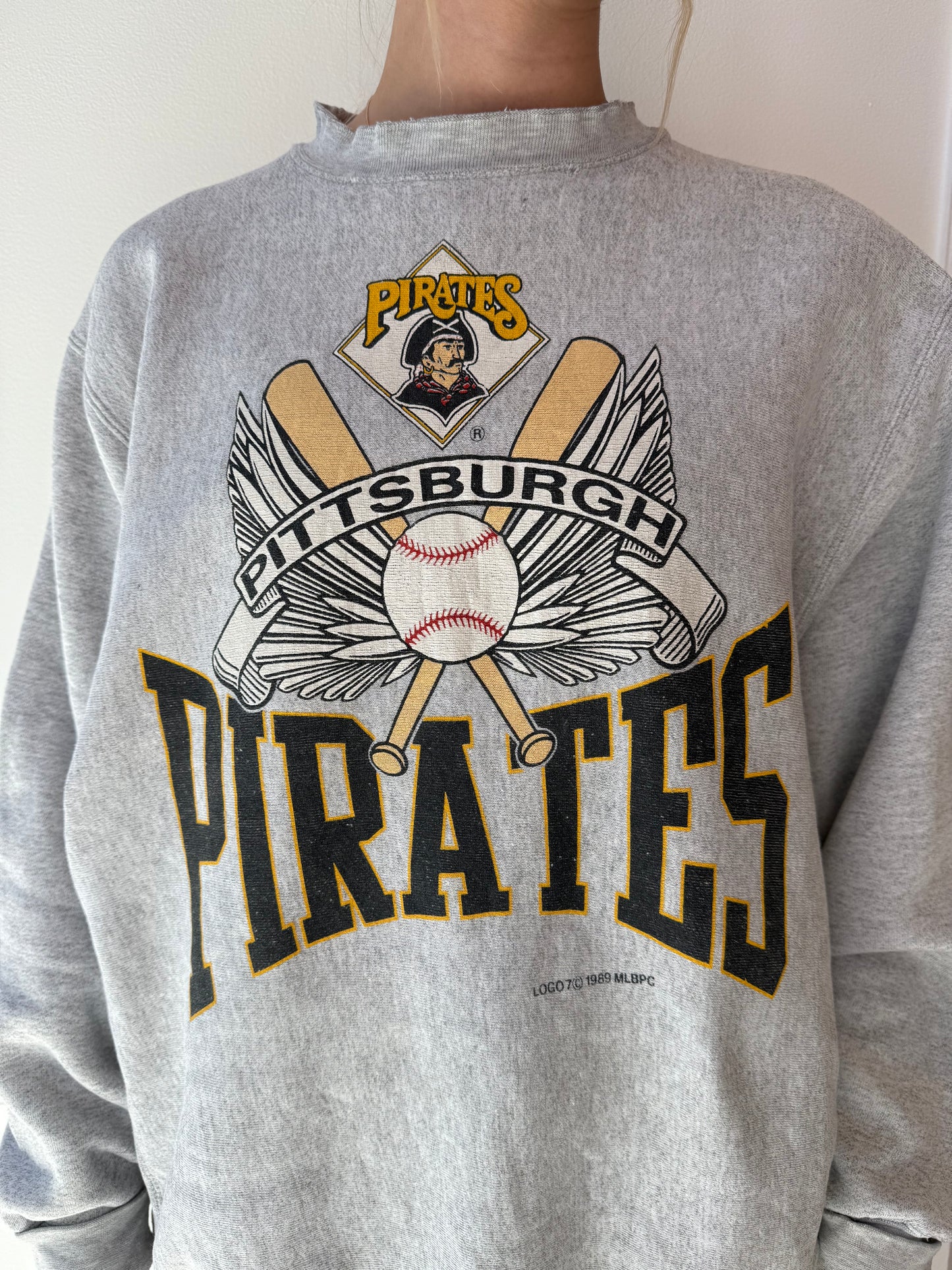 Pittsburgh Pirates Crewneck 1980s Logo 7 Brand