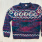 90s Handknit Yin Yang Sweater Nepal Space Dye Knit