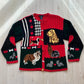 90s Eagle's Eye Dog Cardigan Beagle Collie Yorkie Schnauzer Novelty Buttons